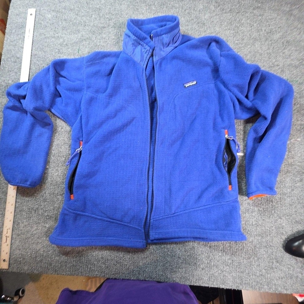 Vintage Patagonia Jacket Mens Large Blue Fleece Regulator Full Zip USA Outdoor